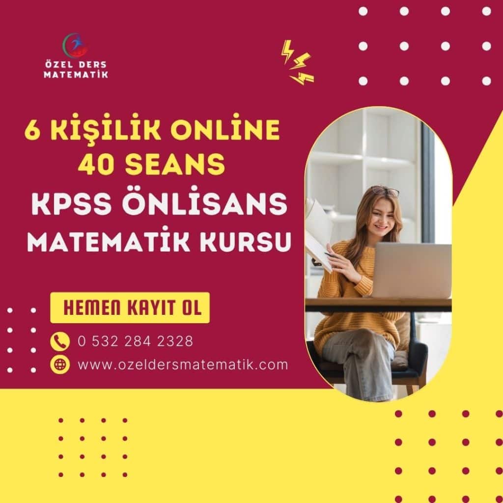 6 Kişilik Online 40 Seans KPSS Önlisans Matematik Kursu